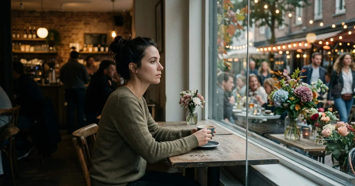 Anhedonia - Contemplación y distancia emocional en una cafetería