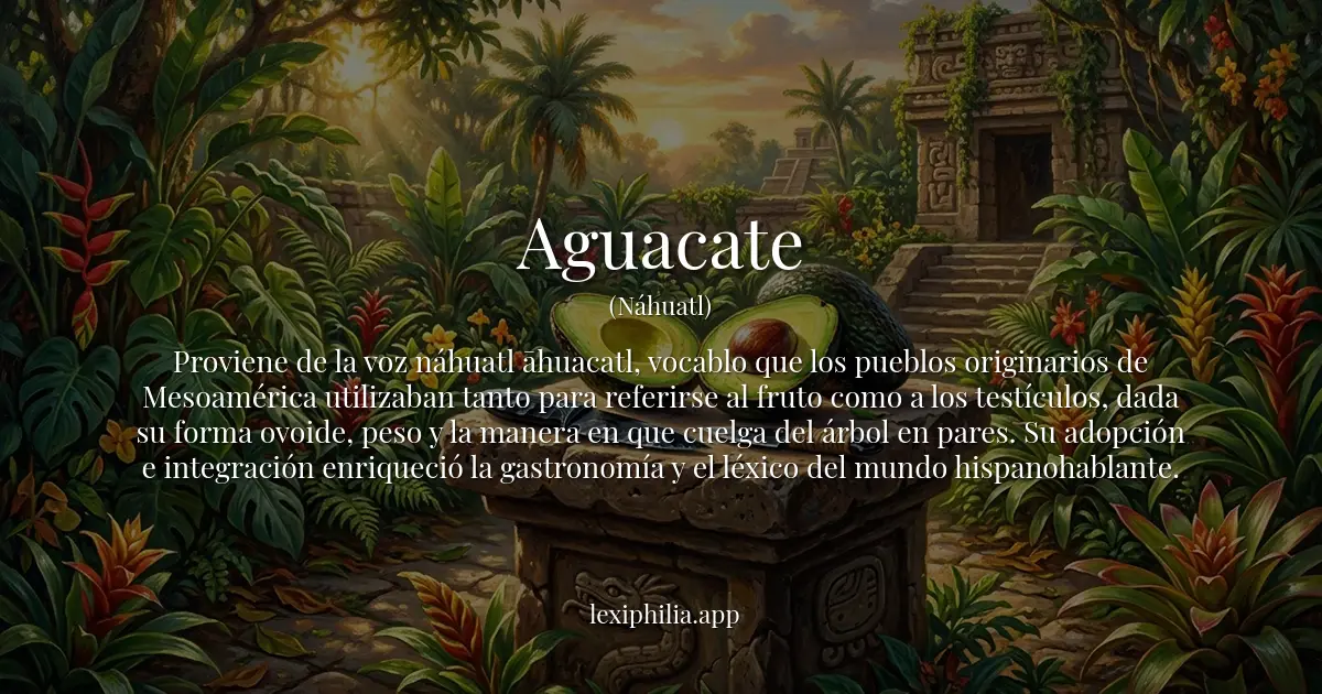 Etimología de Aguacate - Lexiphilia
