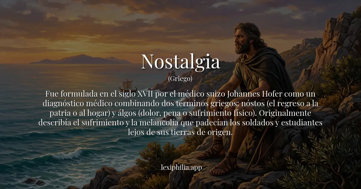 Etimología de Nostalgia - Lexiphilia