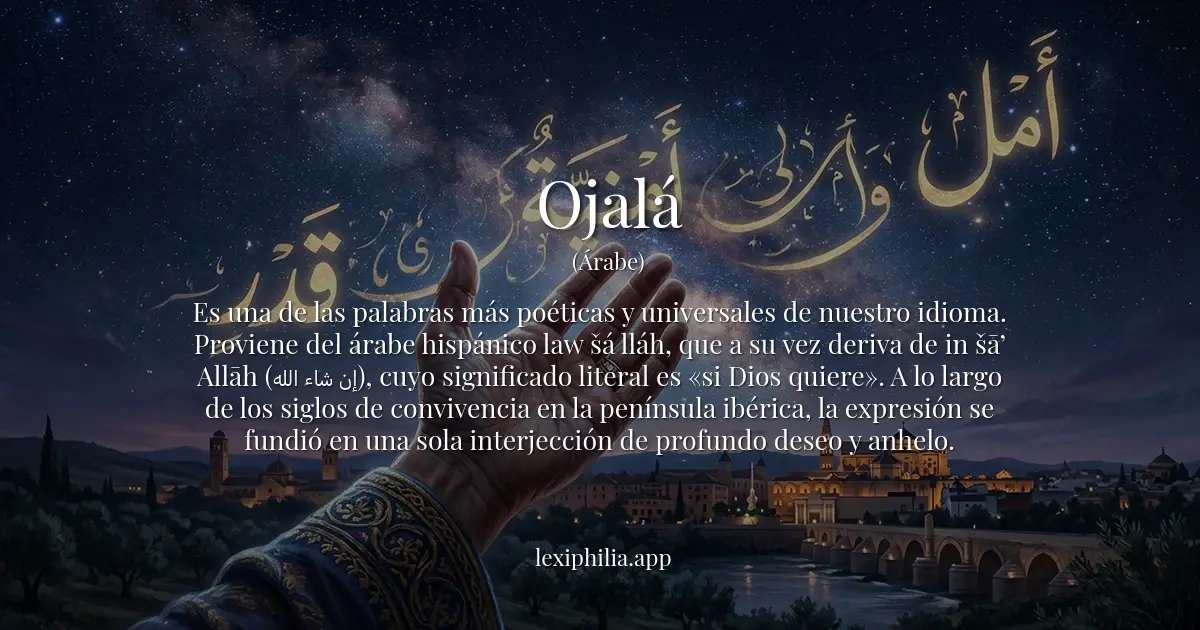 Etimología de Ojalá - Lexiphilia