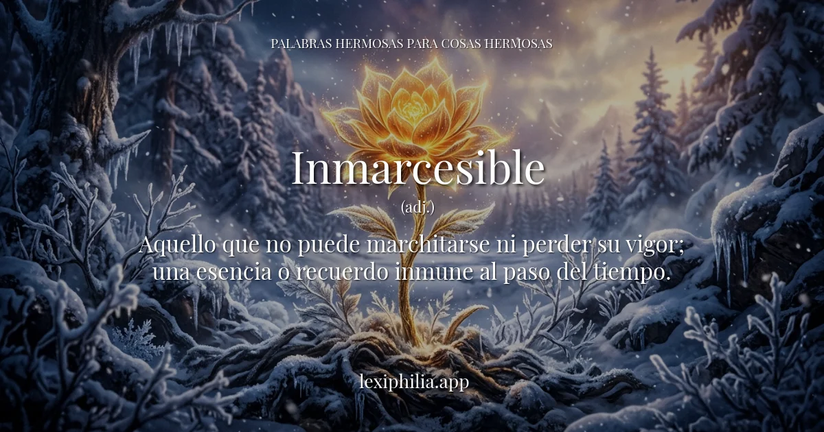 Inmarcesible - Flor dorada brillante e inmune al frío