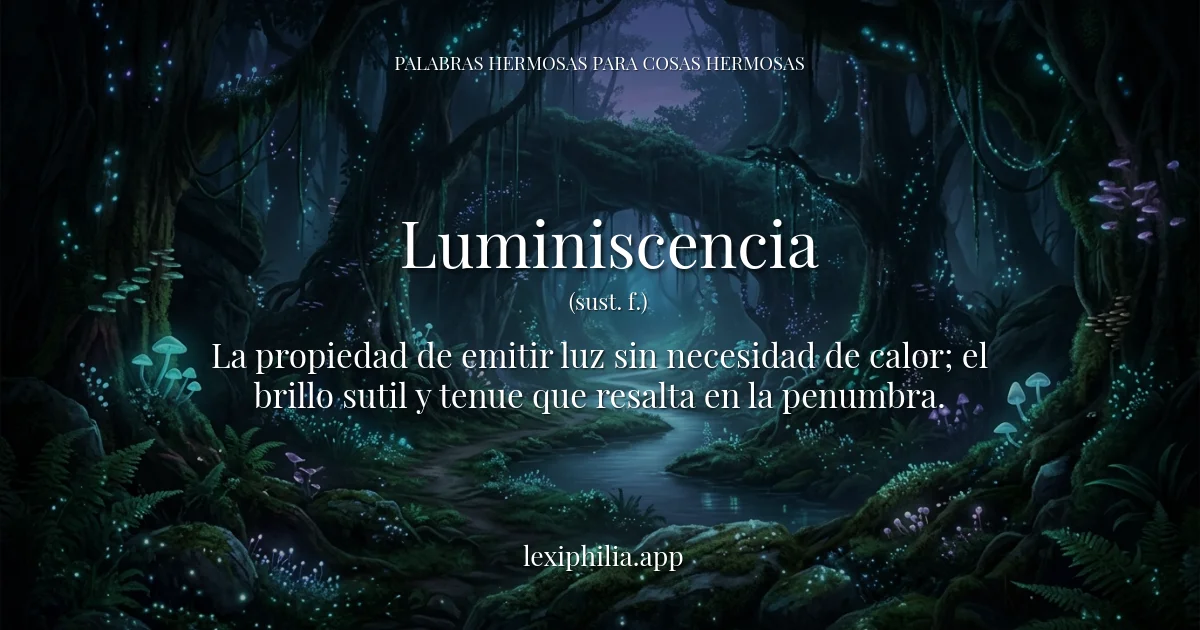 Luminiscencia - Brillo suave bioluminiscente en la oscuridad